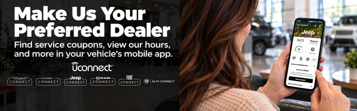 uconnect® make us your preferred dealer | Mt. Juliet Chrysler Dodge Jeep Ram in Mt Juliet TN