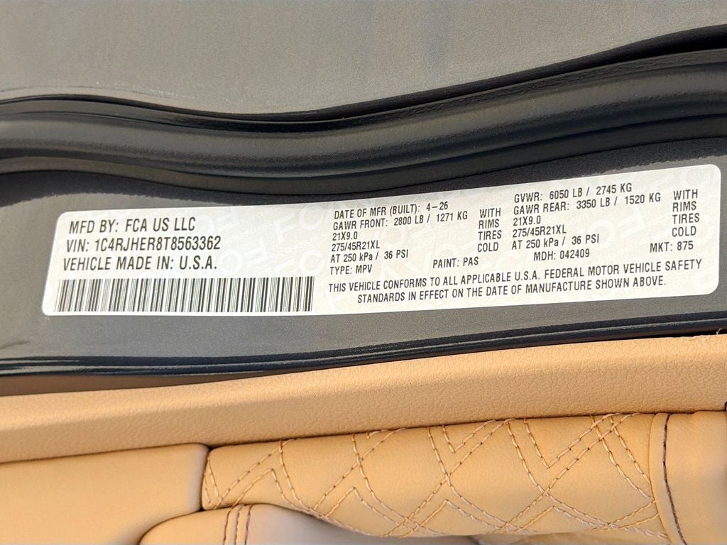 2026 Jeep Grand Cherokee GRAND CHEROKEE SUMMIT 4X4