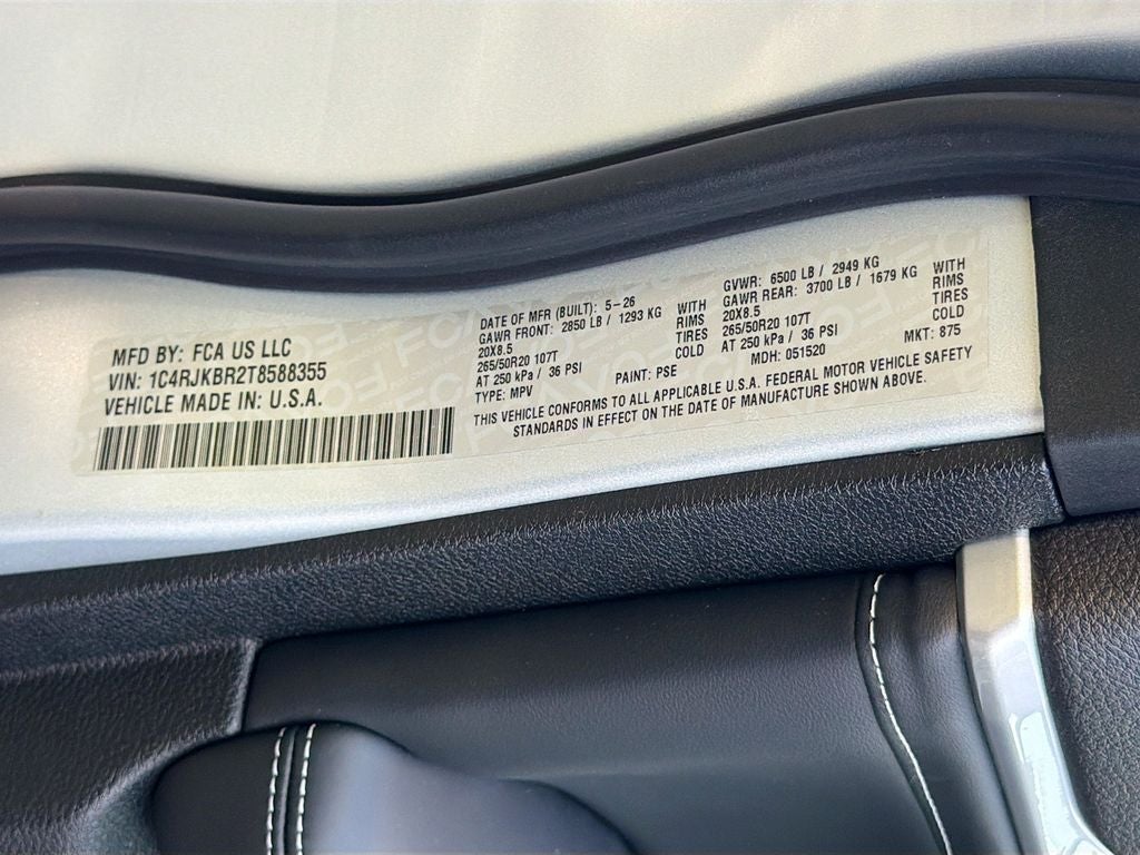 2026 Jeep Grand Cherokee GRAND CHEROKEE L LIMITED RESERVE 4X4