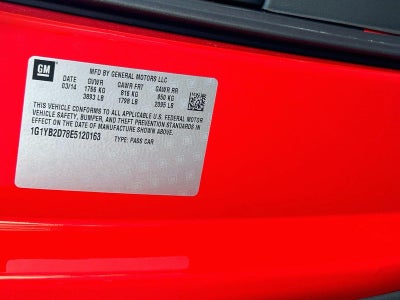 2014 Chevrolet Corvette Stingray 1LT