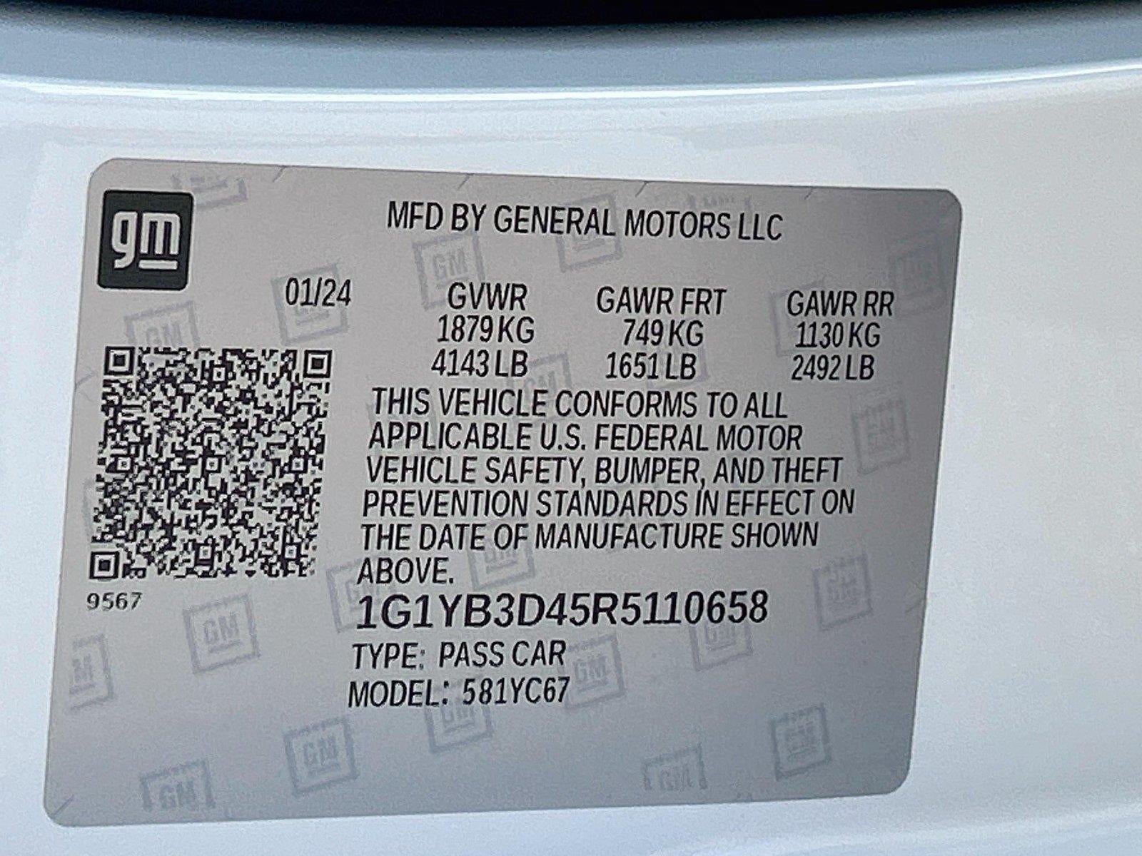 2024 Chevrolet Corvette Stingray RWD Convertible 2LT