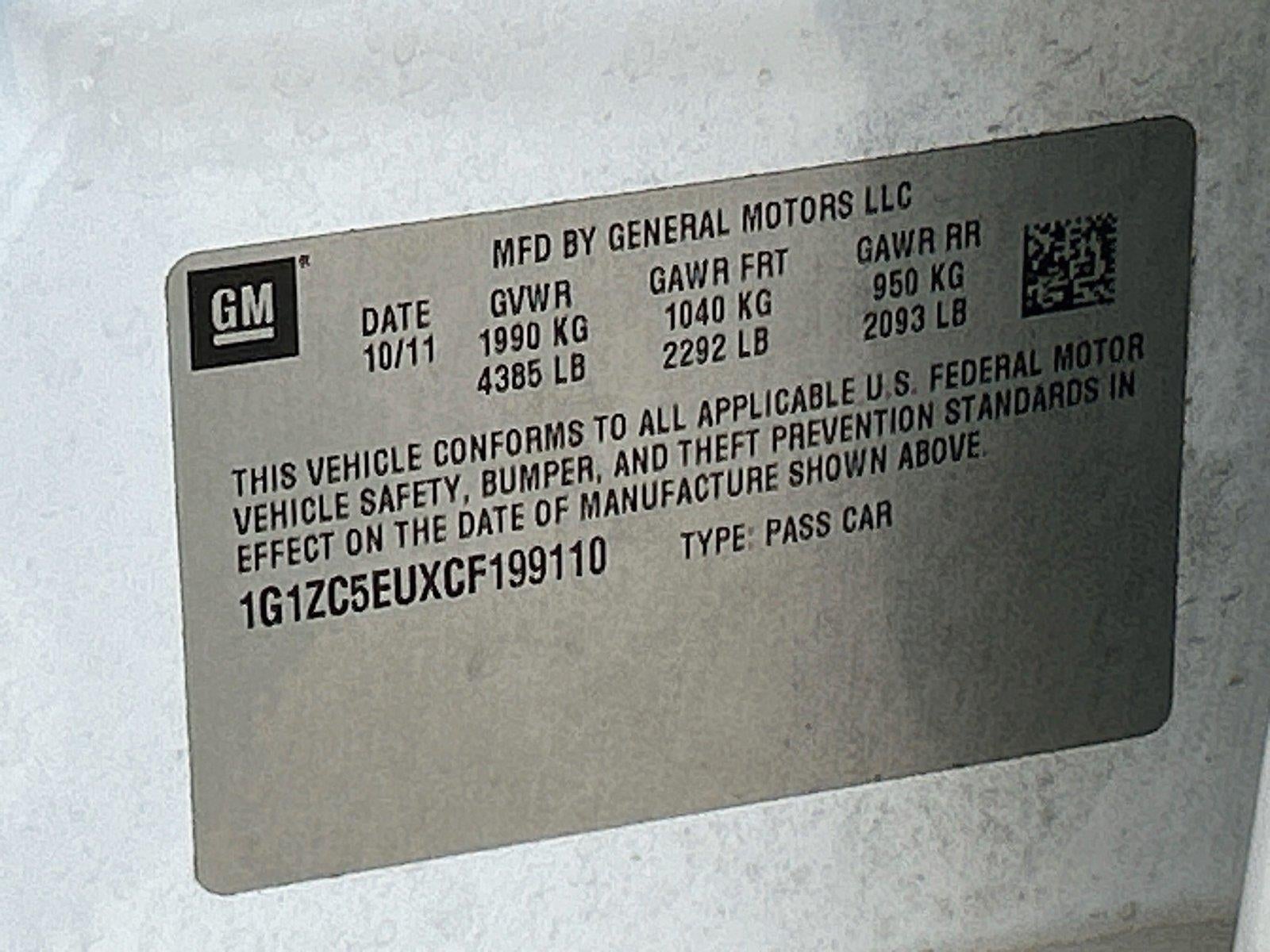 2012 Chevrolet Malibu 1LT