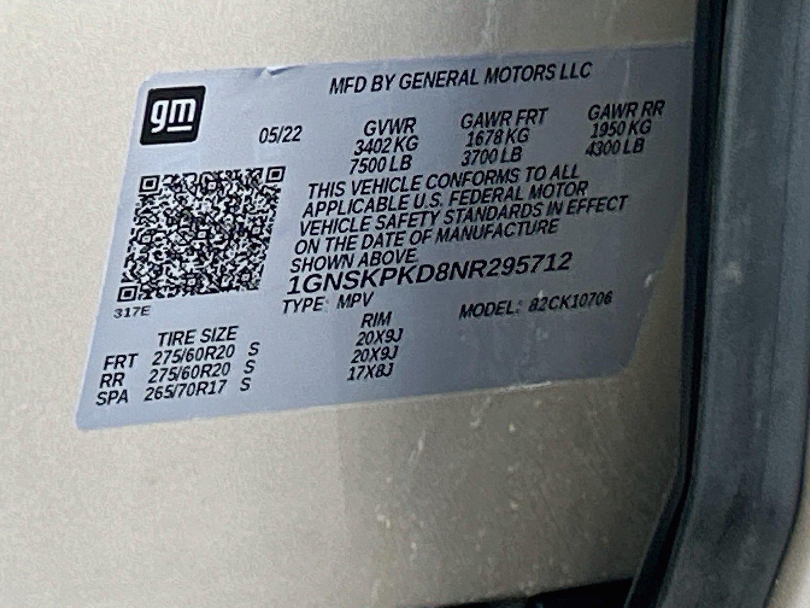 2022 Chevrolet Tahoe 4WD Z71