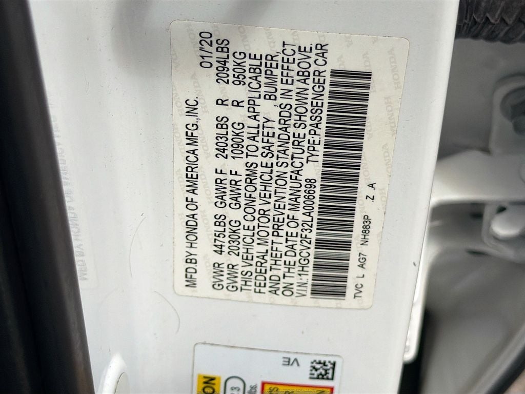 2020 Honda Accord Sport 2.0T