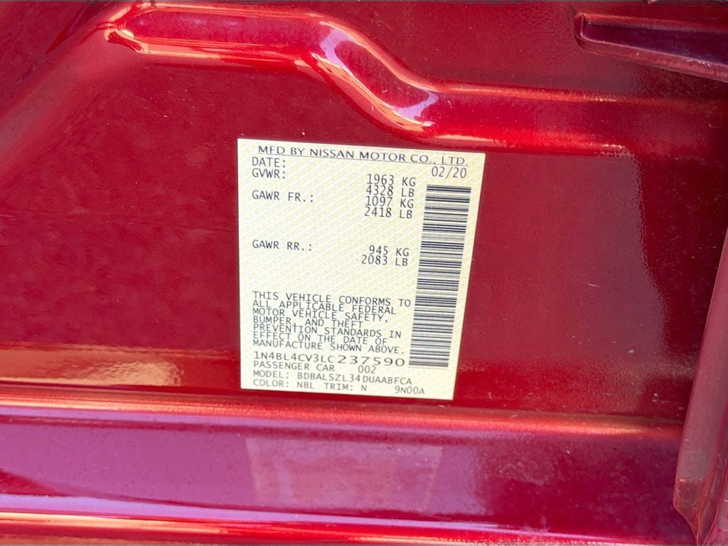 2020 Nissan Altima SR FWD