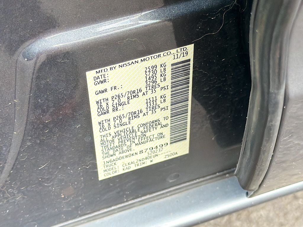 2019 Nissan Frontier SV