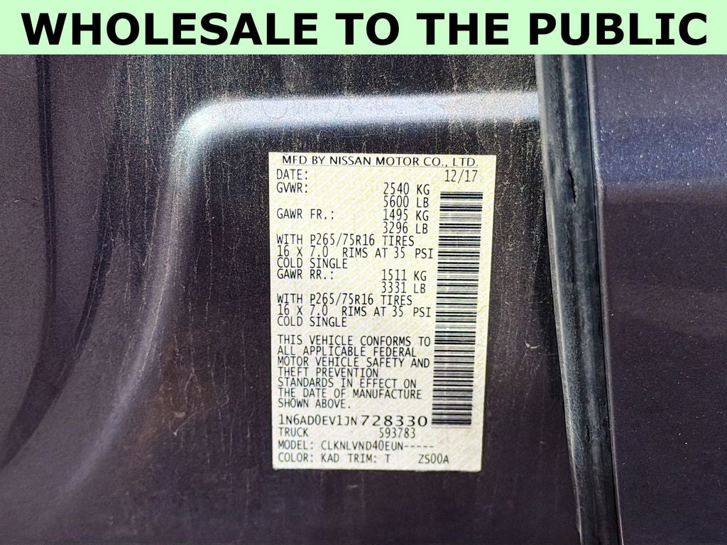 2018 Nissan Frontier PRO-4X