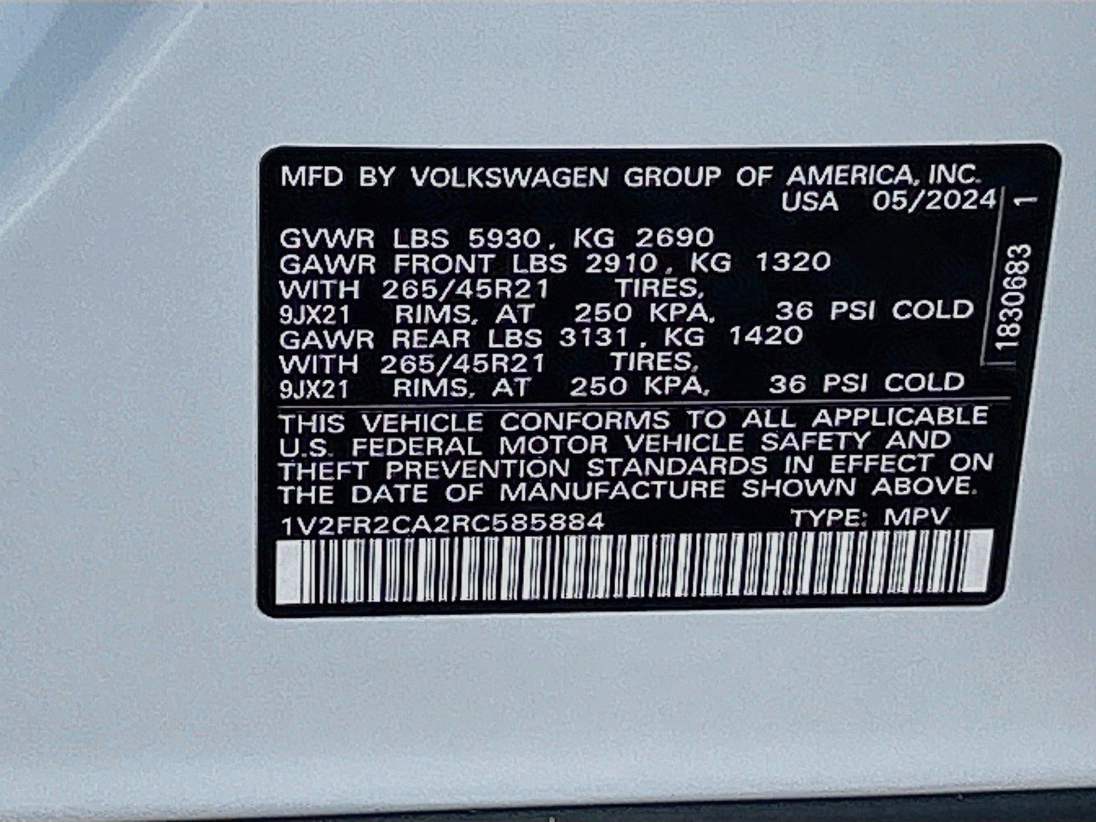 2024 Volkswagen Atlas 2.0T SEL Premium R-Line