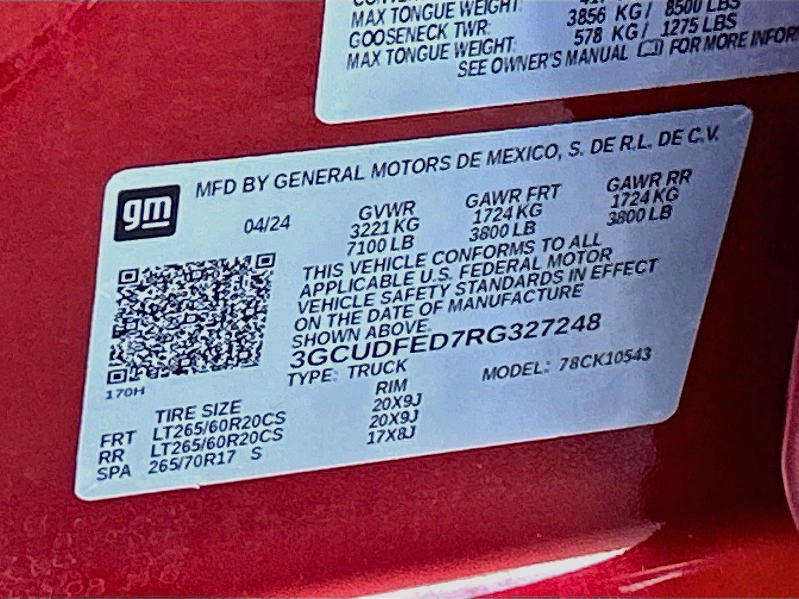 2024 Chevrolet Silverado 1500 4WD Crew Cab Short Bed LT Trail Boss