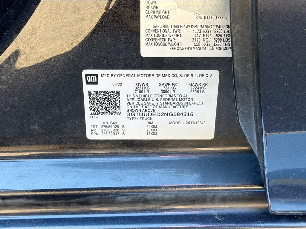 2022 GMC Sierra 1500 4WD Crew Cab Short Box SLT