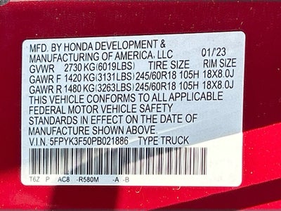 2023 Honda Ridgeline RTL