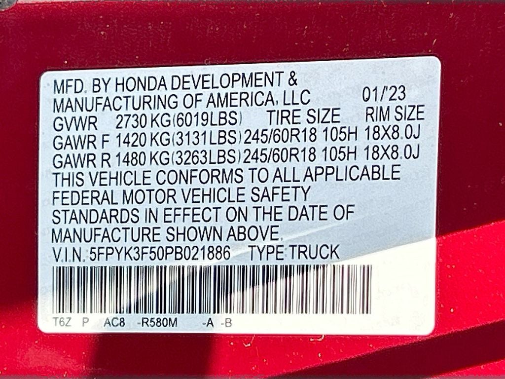 2023 Honda Ridgeline RTL