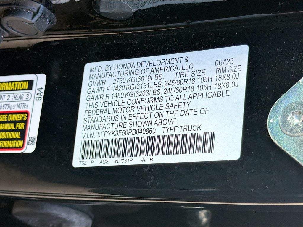 2023 Honda Ridgeline RTL