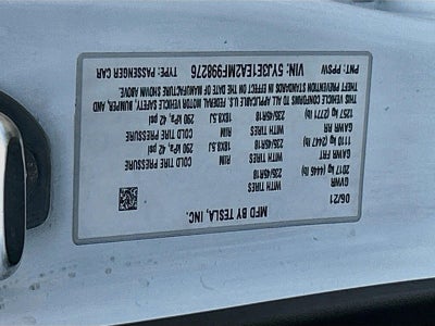 2021 Tesla Model 3 Standard Range Plus Rear-Wheel Drive