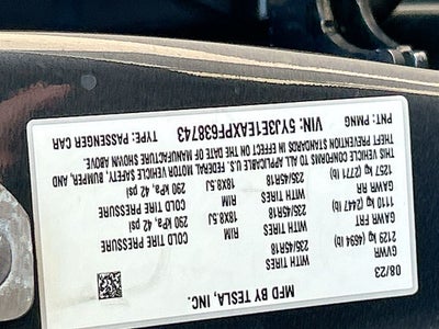 2023 Tesla Model 3 Rear-Wheel Drive