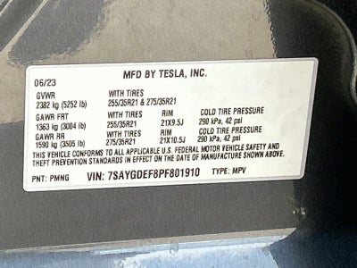 2023 Tesla Model Y Performance Dual Motor All-Wheel Drive