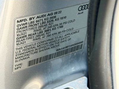 2022 Audi Q8 Premium 55 TFSI quattro Tiptronic