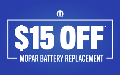 $15 Off Mopar Battery Replacement