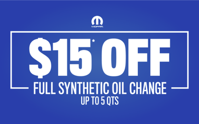$15 off Full Synthetic Oil Change